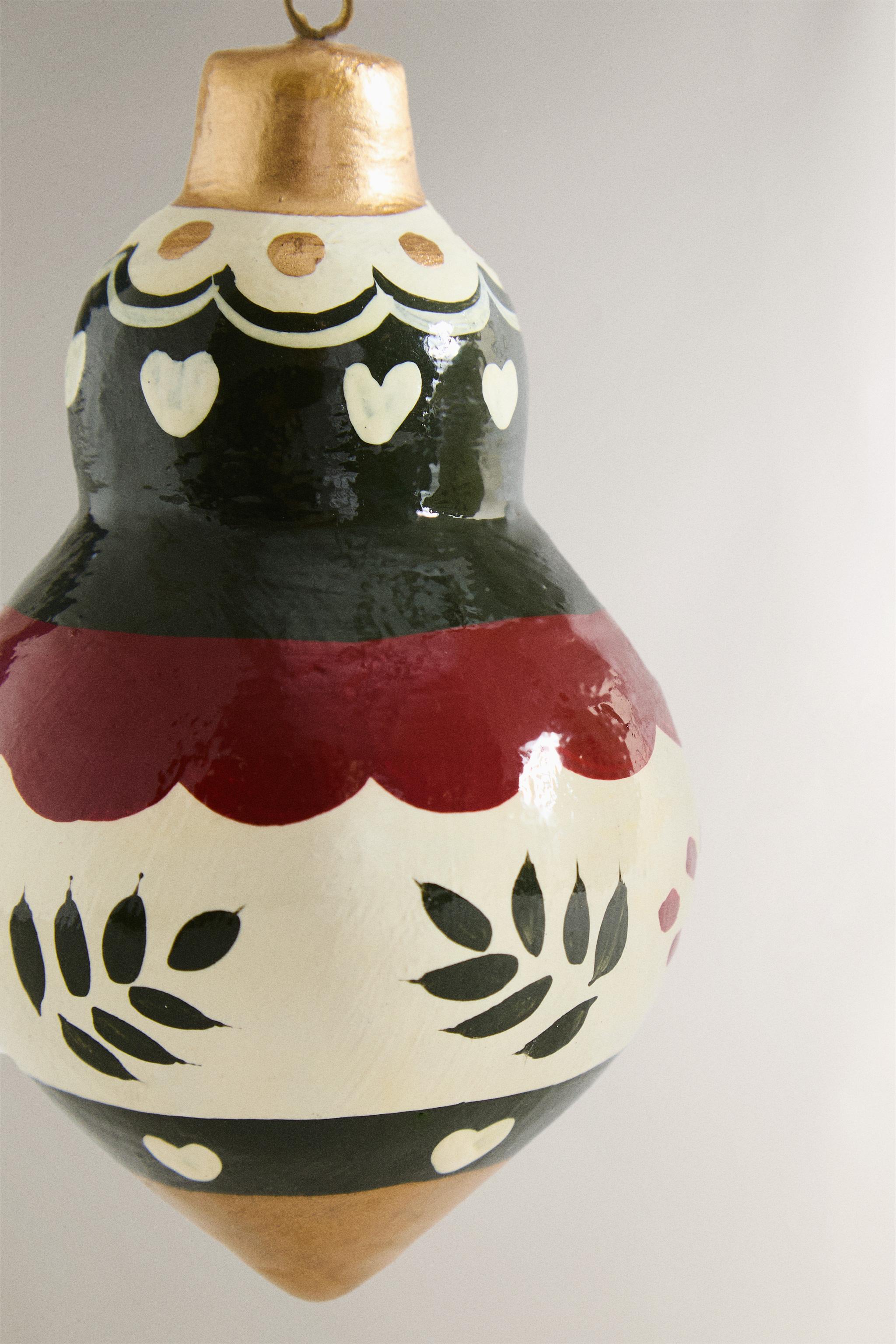 PAPIER-MÂCHÉ DROPLET CHRISTMAS TREE ORNAMENT